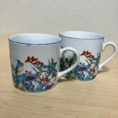 美品、色鍋島焼きのコーヒーカップ2客 - メルカリ