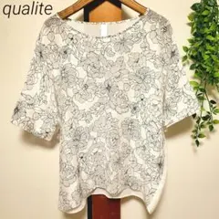 qualite カリテ ブラウス カットソー 花柄 フラワー 麻 アバハウスのサムネイル