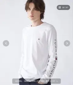 【新品未使用】TOMMY HILFIGER 長袖 ロンT ホワイト　XLのサムネイル