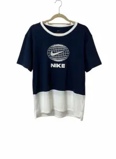【NIKE】 DRI-FIT ネイビー ホワイト Tシャツ メンズMサイズ