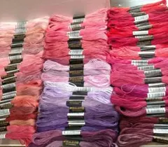 刺繍糸 赤系 100色 まとめ売り