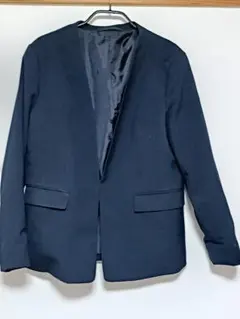 GU　ネイビー ノーカラージャケットL＆パンツXXLセットアップ