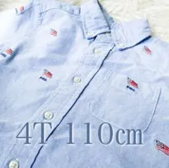 Ralph Lauren ラルフローレン　国旗　半袖ボタンダウンシャツ／110㎝