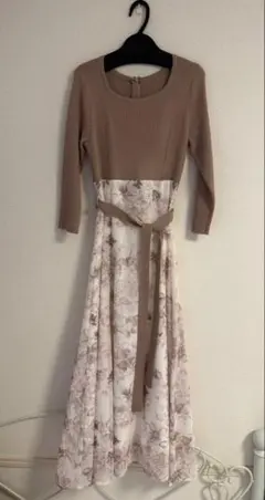 tocco closet フラワープリントドッキングワンピース