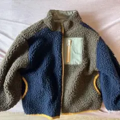 ボアフリースジャケット ブラウン ネイビー