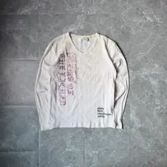 天使の羽刺繍 リブロンT ピンクロゴ Y2K 00’s