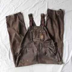 Carhartt R01 BRNダックオーバーオール30×32カーハートブラウン - メルカリ