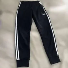 adidas ブラック ジョガーパンツ ストライプ　xs