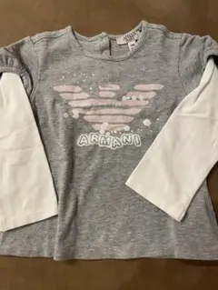 ARMANI BABY グレー長袖Tシャツ 12M