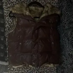 ファー ダウン ベスト 平成 Y2K グランジ