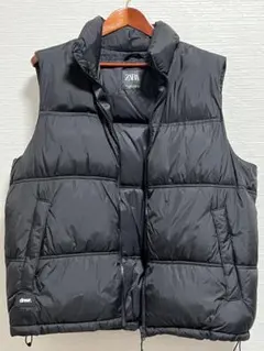 ZARA ブラック ダウンベスト MEX 42