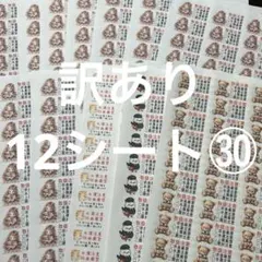 ケアシール　訳あり12シート　サンキューシール