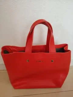 【良品】FURLA ハンドバッグ（オレンジ）