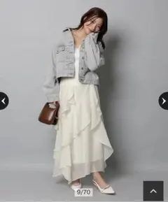 アプワイザーリッシェ　エアリーアシメフリルスカート