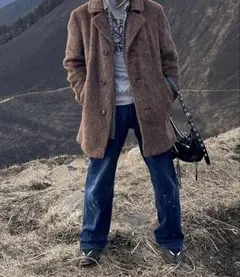 LAMA Made ブラウンファーコート　ファージャケット　11747391