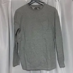 長袖Tシャツ グレー 胸ポケット付きのサムネイル