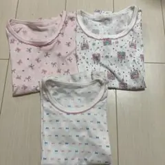 半袖肌着　3枚セット　130cm(リボン、城)女の子
