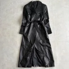 ロングレザーコート