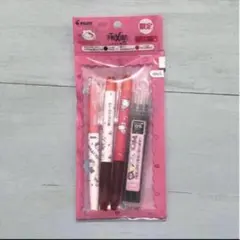 [新品]キティ　フリクション替え芯ポーチセット赤◆pilotボールペン