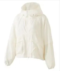 ワークマンレディースエックスシェルター暑熱αフードブルゾン　Lサイズオフホワイト