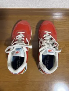 New Balance クラシックML574 スニーカー レッド系 27.5cm