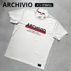 ARCHIVIO アルチビオ モックネック半袖Tシャツ ロゴプリント ストレッチのサムネイル