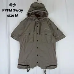 希少 PPFM 3way ジップ ギミック 半袖 シャツパーカー