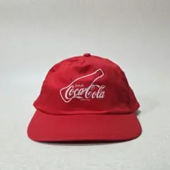 (古着)90s キャップ CocaCola 企業ロゴ USA スペイン アメカジ