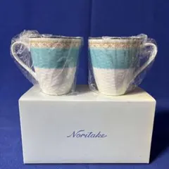ノリタケ ハミングブルー　マグカップ　ペアセット