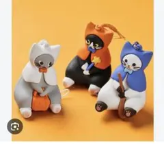 KALDI カルディ ハロウィン 猫マスコット キーホルダー3種セット