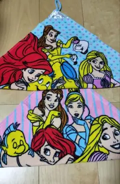 ディズニー　プリンセス　ループタオル　アリエル　ベル　ラプンツェル　シンデレラ