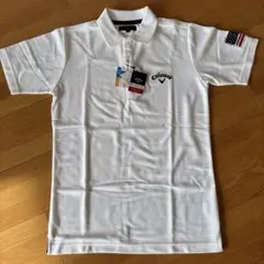 Callaway ホワイト ポロシャツ アメリカ国旗刺繍