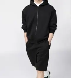 UNIQLO C スウェットオーバーサイズフルジップパーカ Mサイズ ブラック