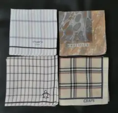 メンズ ブランドハンカチ ４枚セット