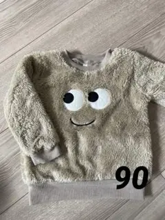 ベージュ フリース 長袖セーター