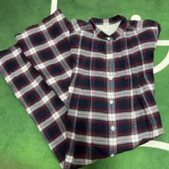 無印　マタニティ　授乳服　長袖　ワンピース　チェック柄　S M