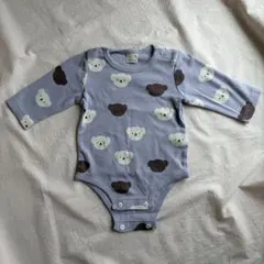 petit main クマ柄ロンパース　ベビーロンパース