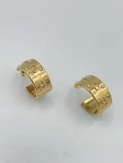 Christian Dior フープピアス ゴールドカラー