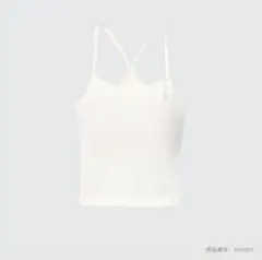 UNIQLO　ユニクロ　シームレスクロップドブラキャミソール　ブラトップ　白　Lのサムネイル