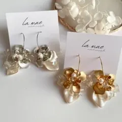 la mue フラワーモチーフピアス