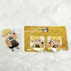 鬼滅の刃 ufotable 繋がる アクリルスタンド ＆ 缶バッジ 我妻善逸