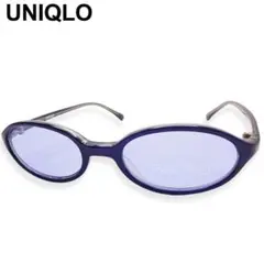 UNIQLO　ユニクロ　サングラス　オーバル　ネイビーフレーム　ブルーレンズ