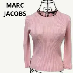美品 綿MARC JACOBS マークジェイコブス リブニット ピンク 刺繍 S