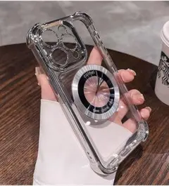 iPhone14ケース ワイアレス充電 レンズ保護 MagSafe対応　クリア