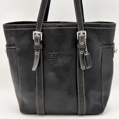 COACH コーチ トートバッグ ブラック ハンドバッグ 肩掛け 良品
