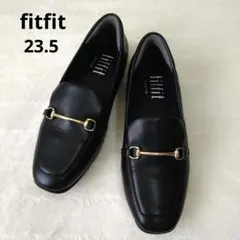 fitfit フィットフィット 撥水ソフトストレッチローファー 黒 23.5cmのサムネイル