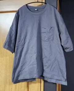 GU ジーユー ボクシーTシャツ(5分袖)(オーバーサイズ) ポケットTシャツ