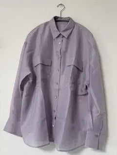 COLLAGE GALLARDAGALANTE シアーシャツ パープルコラージュ