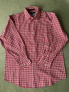 Tommy Hilfiger 赤白チェック 長袖シャツ