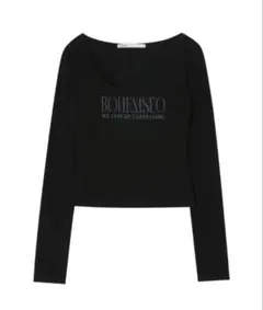 BOHEMSEO 長袖カットソー ブラック